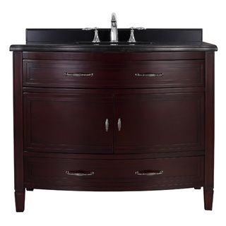 Ove Decors Georgia 42 inch Bathroom Vanity With Granite Top And Ceramic Undermount Basin Brown Size Single Vanities