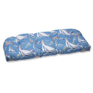 Pillow Perfect Set Sail Atlantic Outdoor Wicker Loveseat Cushion