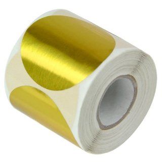 2" Gold Round Circle Color Code Dot Inventory Labels Stickers (300 labels   1 roll)  All Purpose Labels 