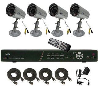 CIB K808AV500G8753 4 8CH Network Security Surveillance KIT w/ Four CCD Camera Digital Surveillance Recorders  Camera & Photo
