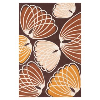 Inhabit Lotus Rug in Chocolate/ Persimmon LOTCHPER_8X10R Rug Size 5 x 8