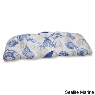 Pillow Perfect Sealife Tufted Outdoor Loveseat Cushion
