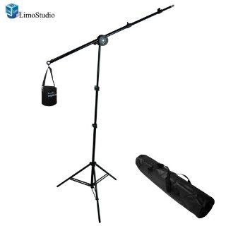 LimoStudio Photo Video Studio Overhead Hair Boom Light Stand, 86" Tall and 74.5" Extended, AGG809  Photographic Light Stands  Camera & Photo