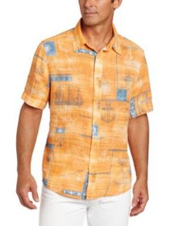 Margaritaville Men's Boats To Build Short Sleeve Caribbean Soul Shirt, Mango, Medium at  Mens Clothing store Button Down Shirts