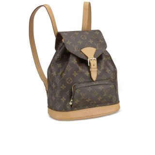 Louis Vuiton Vintage Leather Moyen Montsouris Backpack   Brown      Womens Accessories