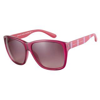 Marc By Marc Jacobs Mmj331s XZ9 3x Plum Red Pink Striped 59 Sunglasses