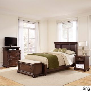 Home Styles Colonial Classic Dark Cherry 4 piece Bedroom Set Cherry Size King