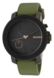 Nixon A317 1089  Watches,Womens The Raider/Pursue Your Denstiny White Crystals Black Dial Black Rubber, Casual Nixon Quartz Watches