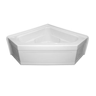 Laurel Mountain Inland 59 in L x 59 in W x 22.5 in H 2 Person White Corner Whirlpool Tub