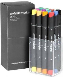 Stylefile Grafikmarker 12er Set A   Permanent Markers