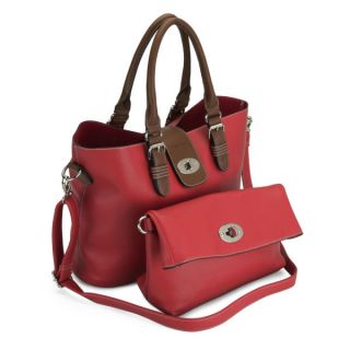 Kris Ana Buttercup Tote with Clutch Bag  Red      Womens Accessories