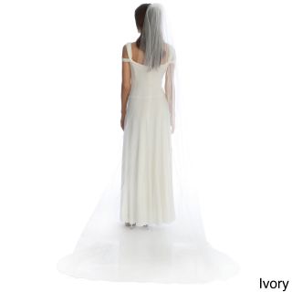 Bridal Veil Company Inc. Amour Bridal Single Tier Cathedral Veil Ivory Size One Size Fits Most