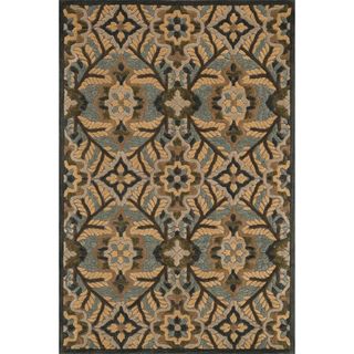 Hand tufted Edison Brown Wool Rug (50 X 76)