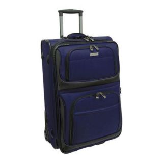 Travelers Choice Navy Conventional Ii 22 inch Rugged Carry On Rolling Suitcase