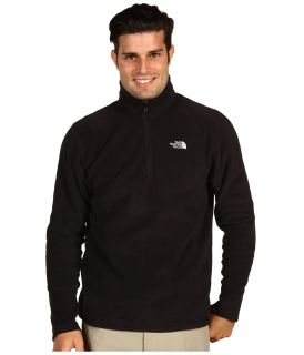 The North Face TKA 100 Microvelour Glacier 1/4 Zip Mens Long Sleeve Pullover (Black)