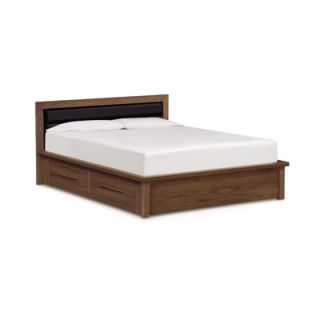 Copeland Furniture Moduluxe Storage Bed with Upholstered Fabric Headboard 1 M