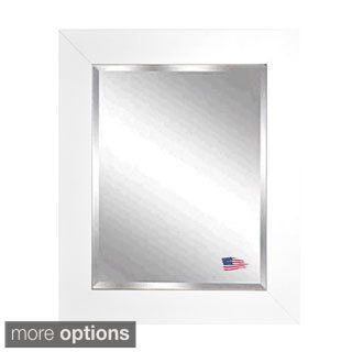 American made Rayne Wide Satin White Wall Mirror