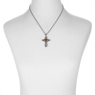 Michael Anthony Jewelry® Nativity Stone Cross Stainless Steel Pendant with