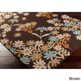 Hand hooked Hillary Casual Floral Indoor/ Outdoor Area Rug (8 X 10)