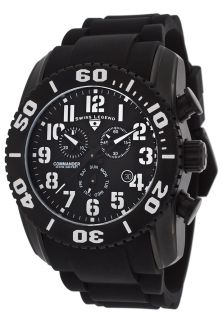 Swiss Legend 11876 TIB 01  Watches,Commander Titanium Chronograph Black Silicone & Dial, Sport Swiss Legend Quartz Watches