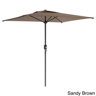 Corliving Corliving Square Patio Umbrella Brown Size 6.5 foot