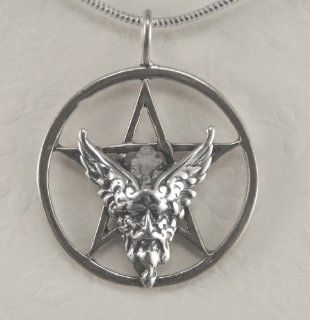 An Impressive Pentacle with Odin in Sterling Silver The Silver Dragon Jewelry