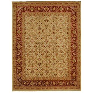 Safavieh Hand knotted Samarkand Ivory/ Rust Wool Rug (6 X 9)
