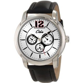 Odin Men's 817 5M Wh  Swistar Precision Quartz Multi Function Day and Date Leather Strap Watch Watches