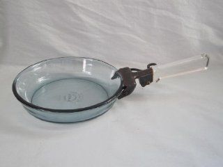 1940s Vintage Pyrex Blue Glass Flameware 817 B Saucepan Skillet w/ Removable Glass Handle Kitchen & Dining