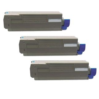 Okidata C610 (44315303) Cyan Compatible Laser Toner Cartridge (pack Of 3)