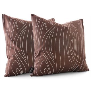 Inhabit Madera Suede Throw Pillow MDC Size 18 x 18, Color Chocolate