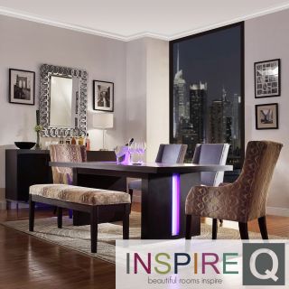 Inspire Q Lorin Modern Led Light System Inlay Dining Table