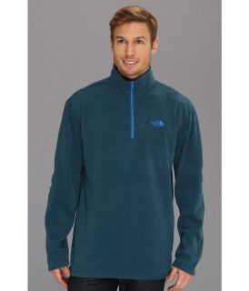 The North Face TKA 100 Microvelour Glacier 1/4 Zip Mens Long Sleeve Pullover (Blue)