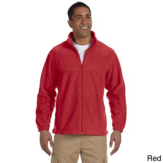 Harriton Mens Full zip Fleece Jacket Red Size XXL