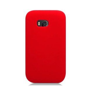 Bundle Accessory For Verizon Nokia Lumia 822   Red Silicon Skin Case Protective Cover + Lf Stylus Pen + Lf Screen Wiper Cell Phones & Accessories