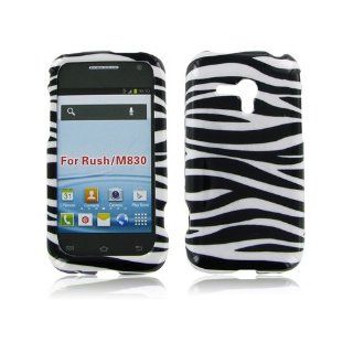 Samsung M830 (Galaxy Rush) Zebra Protective Case Cell Phones & Accessories
