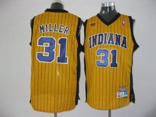 Reggie Miller NBA Indiana Pacers #31 Basketball Jersey (Yellow, Medium)  Basketball Equipment  Sports & Outdoors