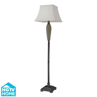 Hgtv Home Glazed Ceramic 3 light Pewter Accents Floor Lamp