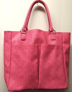  Faux Snake Python Crocodile LARGE Tote PINK  Cosmetic Tote Bags  Beauty