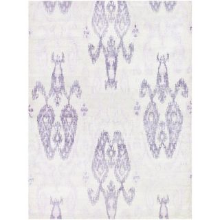 Hand spun Sagano Zodiac Ivory/ Lilac Rug (8 X 11)