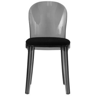 Easton Transparent Black Plastic Dining Chair (set Of 2)