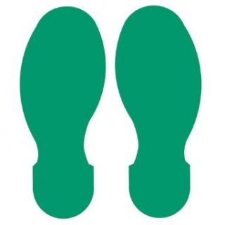 Floor Footprints   Green Toughstripe Polyester Industrial Label Makers