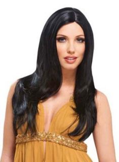 Deluxe Lindsay Lohan Black Long Adult Womens Costume Wig Clothing