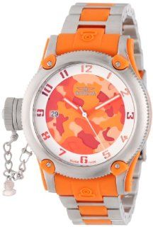 Invicta Women's 11533 Russian Diver Orange Camouflage Dial Stainless Steel Orange Polyurethane Watch Invicta Watches