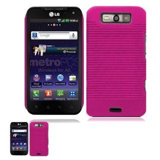 LG Connect 4G MS840 Pink Back Cover + FREE Thug Life Design Pouch Cell Phones & Accessories
