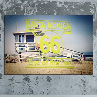 Salty & Sweet Santa Monica 66 Day Graphic Art on Canvas SS108 Size 16 H x