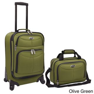 U.s. Traveler 2 piece Expandable Carry On Spinner Luggage Set