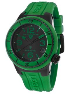 Womens Black & Green Neptune Watch by Swiss Legend Watches