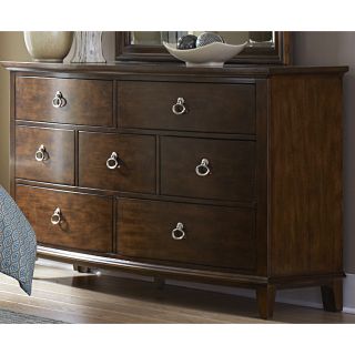 Liberty Furniture Industries Liberty Walnut 7 drawer Cathedral Dresser Espresso Size 7 drawer