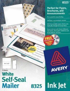 Avery 8325 White Self Seal Mailer  Paper Stationery Envelope Seals 